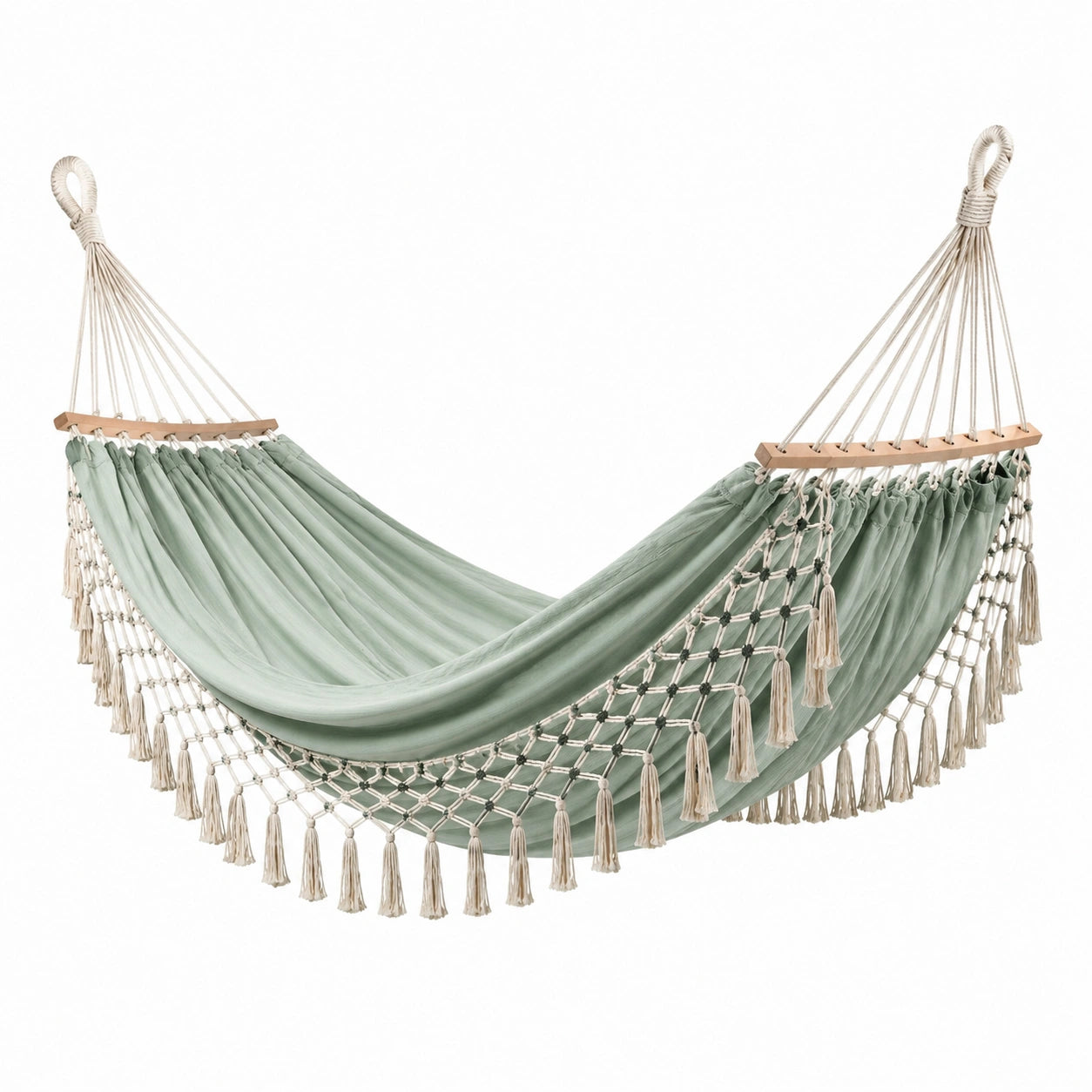 Amaca in Cotone con Frange Verde