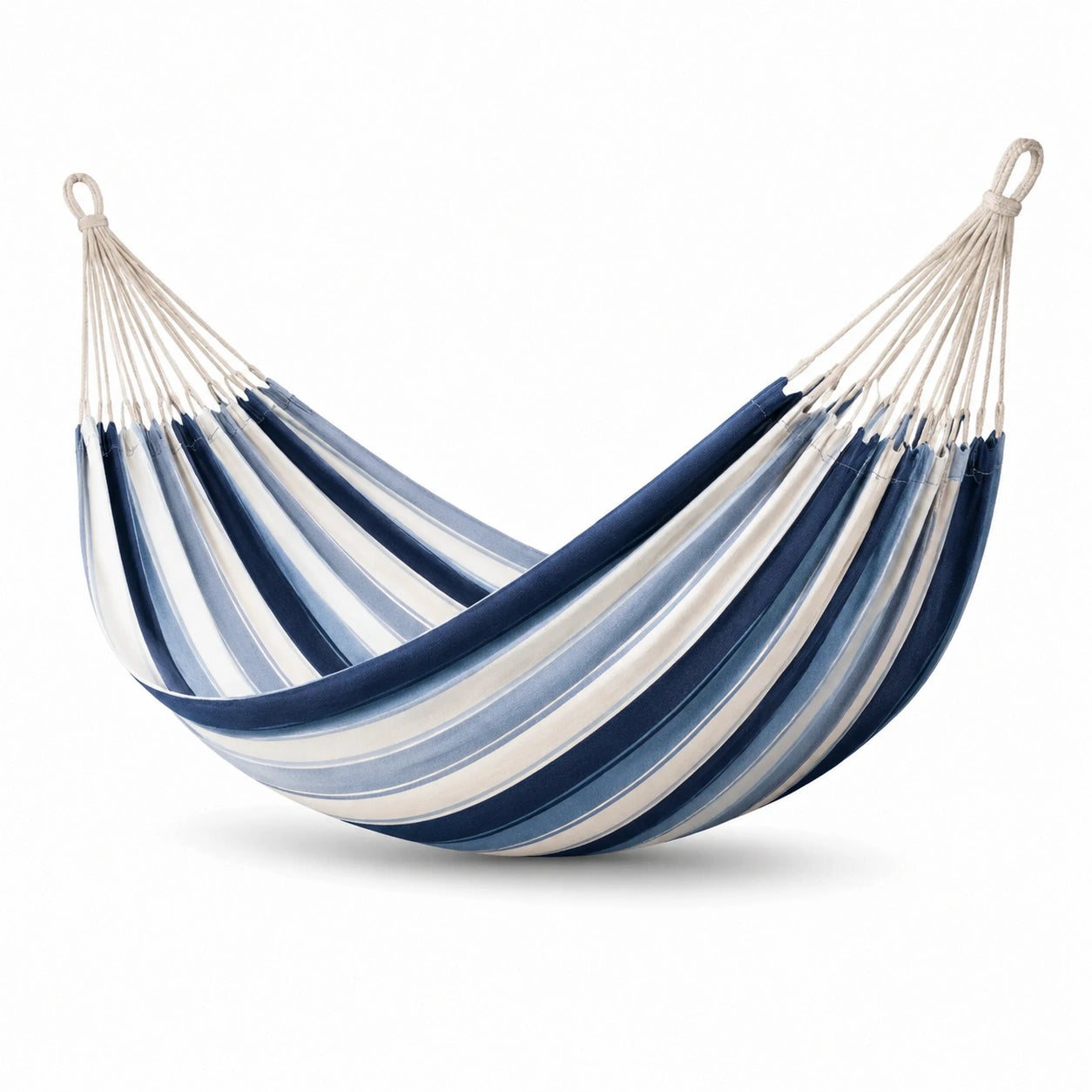 Amaca in Cotone a Righe Blu e Bianche 200x150 cm
