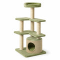 Albero Tiragraffi per Gatti in MDF e Sisal Verde