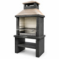 Barbecue in pietra con griglia in acciaio inox