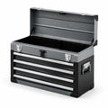 Cassetta degli attrezzi in metallo con 4 cassetti nero/grigio