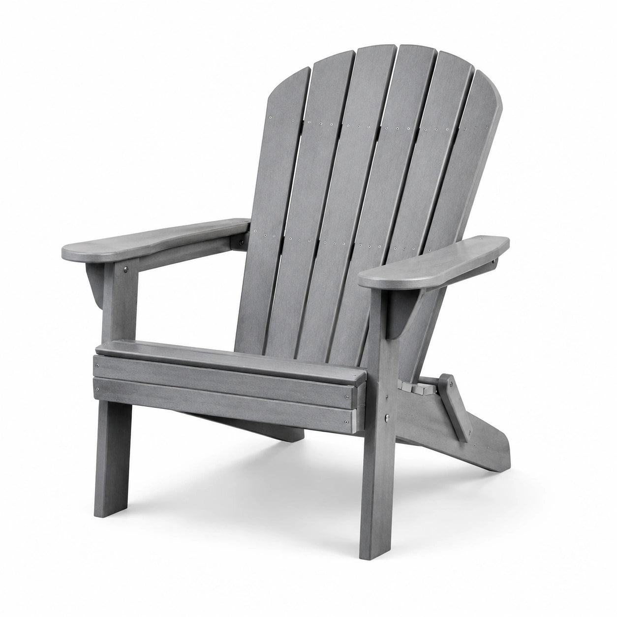 Sedia Adirondack in legno grigia per esterni 90x75x89 cm