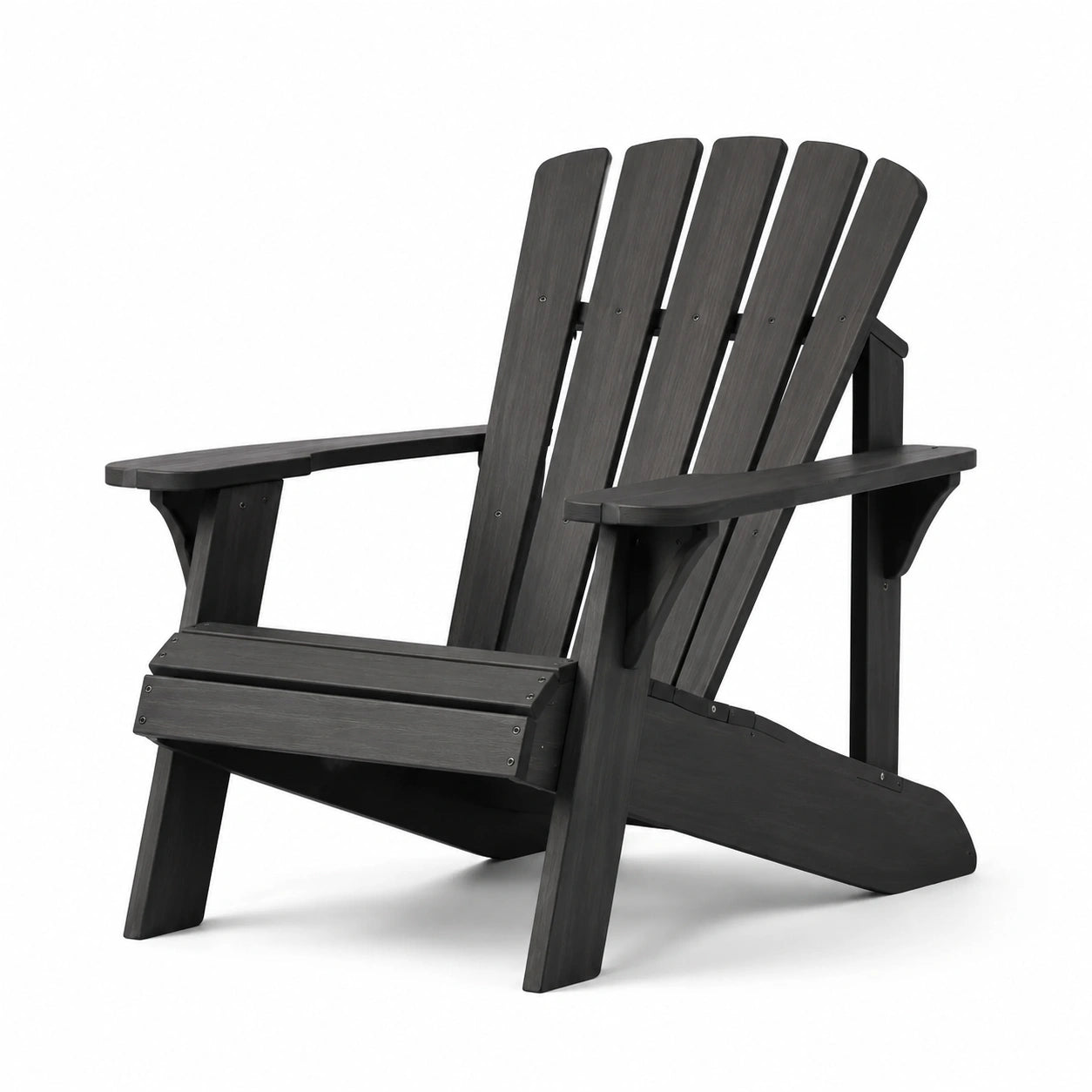 Sedia Adirondack in legno nero per esterni